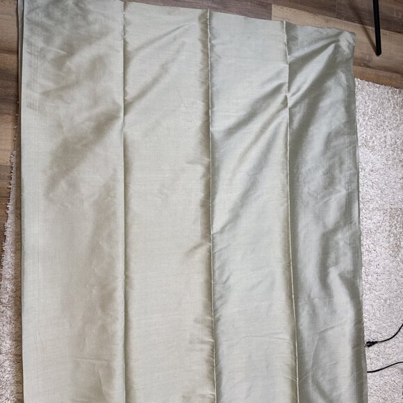 Restoration Hardware Thai Silk Sage Green Drapery Curtains 50" x 95" 2 Panels - Picture 11 of 11
